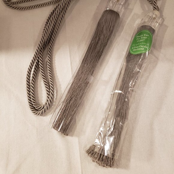 TASSEL TASSLE TIEBACK TIE BACK for CURTAIN DRAPE DECOR ROPE - SET OF 2 - Picture 2 of 14